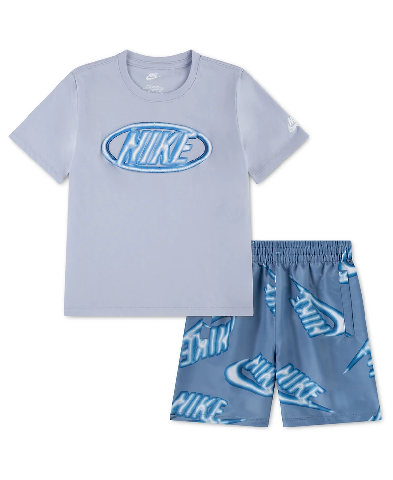 Nike Boys' 4-7 Short-Sleeve T-Shirt and Shorts, 2-Piece Set