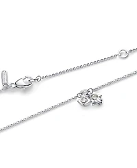 Pandora Talisman Sterling Silver Lab-Grown Diamond Evil Eye Hamsa Hand Dangle Pendant Necklace