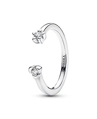 Pandora Talisman Sterling Silver Lab-Grown Diamond Heart Star Open Ring