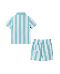 Andy & Evan Baby Boys Stripe Airy Oxford Set