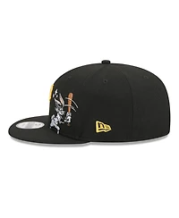 New Era Men's Black Pittsburgh Pirates Looney Tunes Bugs Bunny 9FIFTY Snapback Hat