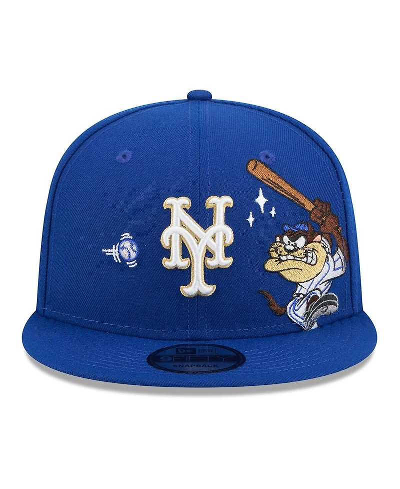 New Era Men's Royal New York Mets Looney Tunes Tasmanian Devil 9FIFTY Snapback Hat