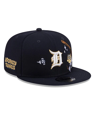 New Era Men's Navy Detroit Tigers Looney Tunes Tasmanian Devil 9FIFTY Snapback Hat