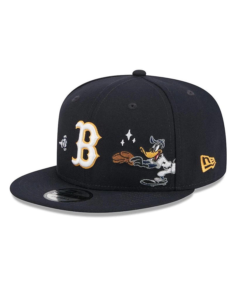 New Era Men's Navy Boston Red Sox Looney Tunes Daffy Duck 9FIFTY Snapback Hat