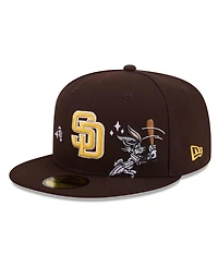 New Era Men's Brown San Diego Padres Looney Tunes Bugs Bunny 59FIFTY Fitted Hat