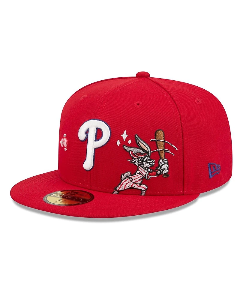 New Era Men's Red Philadelphia Phillies Looney Tunes Bugs Bunny 59FIFTY Fitted Hat