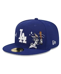 New Era Men's Royal Los Angeles Dodgers Looney Tunes Bugs Bunny 59FIFTY Fitted Hat