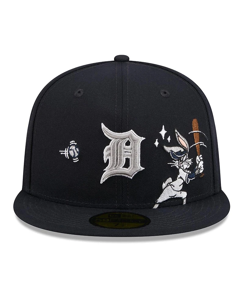 New Era Men's Navy Detroit Tigers Looney Tunes Bugs Bunny 59FIFTY Fitted Hat