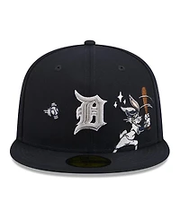 New Era Men's Navy Detroit Tigers Looney Tunes Bugs Bunny 59FIFTY Fitted Hat