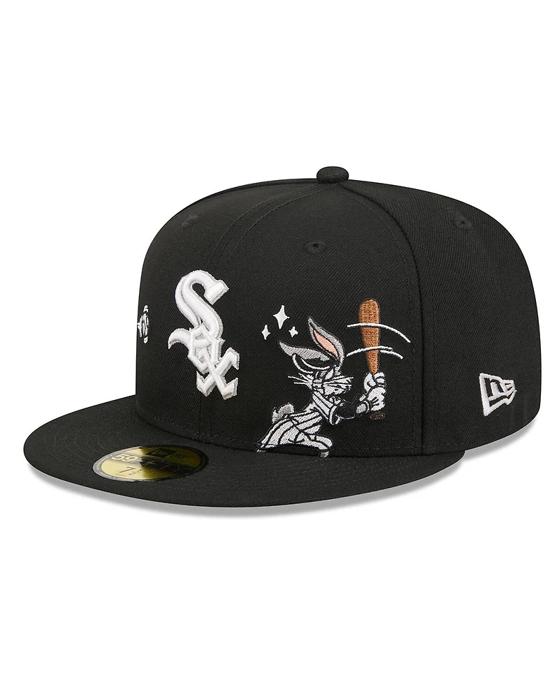 New Era Men's Black Chicago White Sox Looney Tunes Bugs Bunny 59FIFTY Fitted Hat