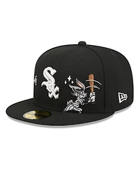 New Era Men's Black Chicago White Sox Looney Tunes Bugs Bunny 59FIFTY Fitted Hat