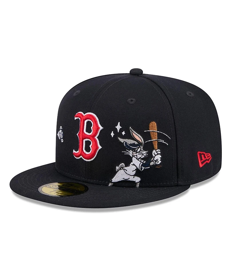 New Era Men's Navy Boston Red Sox Looney Tunes Bugs Bunny 59FIFTY Fitted Hat