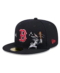 New Era Men's Navy Boston Red Sox Looney Tunes Bugs Bunny 59FIFTY Fitted Hat