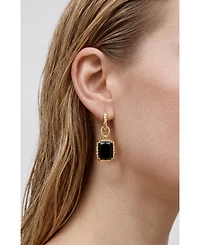 Retro Chic Agate Lava Earrings