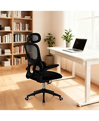Flynama High Back Ergonomic Mesh Office Chair,3D Headrest Big and Tall Desk Chair