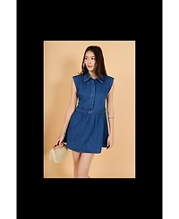 English Factory Women's Denim Shirt Mini Dress