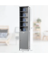 sumyeg 72 Inch Freestanding Tall Bathroom Floor Storage Cabinet