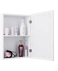sumyeg Wall Mounted Adjustable Medicine Storage Mirror Cabinet Organizer