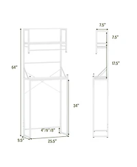 sumyeg Over The bath fixture 3-Tier Bathroom Storage Rack with Towel Holder