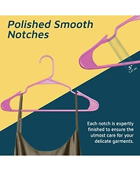 Lifemaster Heavy-duty plastic hangers with non-slip grooves and space-saving design, hold up to 5 lbs-perfect for clothes and coats pack of 80