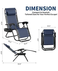 Xo Set of 2 Patio Lounge Chair Outdoor