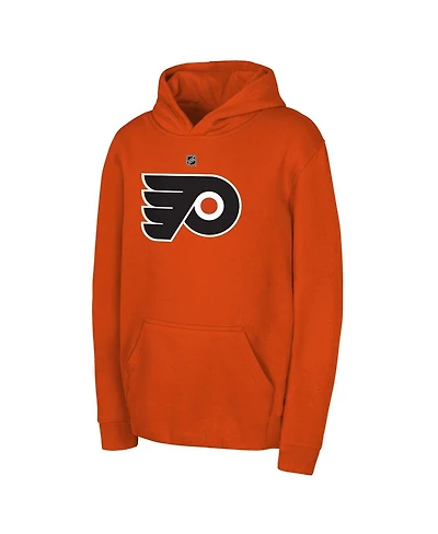 Outerstuff Big Boys and Girls Outerstuff Orange Philadelphia Flyers Primary Logo Pullover Hoodie
