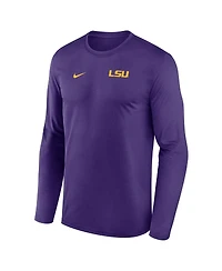 Nike Men's Purple Lsu Tigers 2026 Sideline Small Logo Legend Dri-fit Long Sleeve T-Shirt