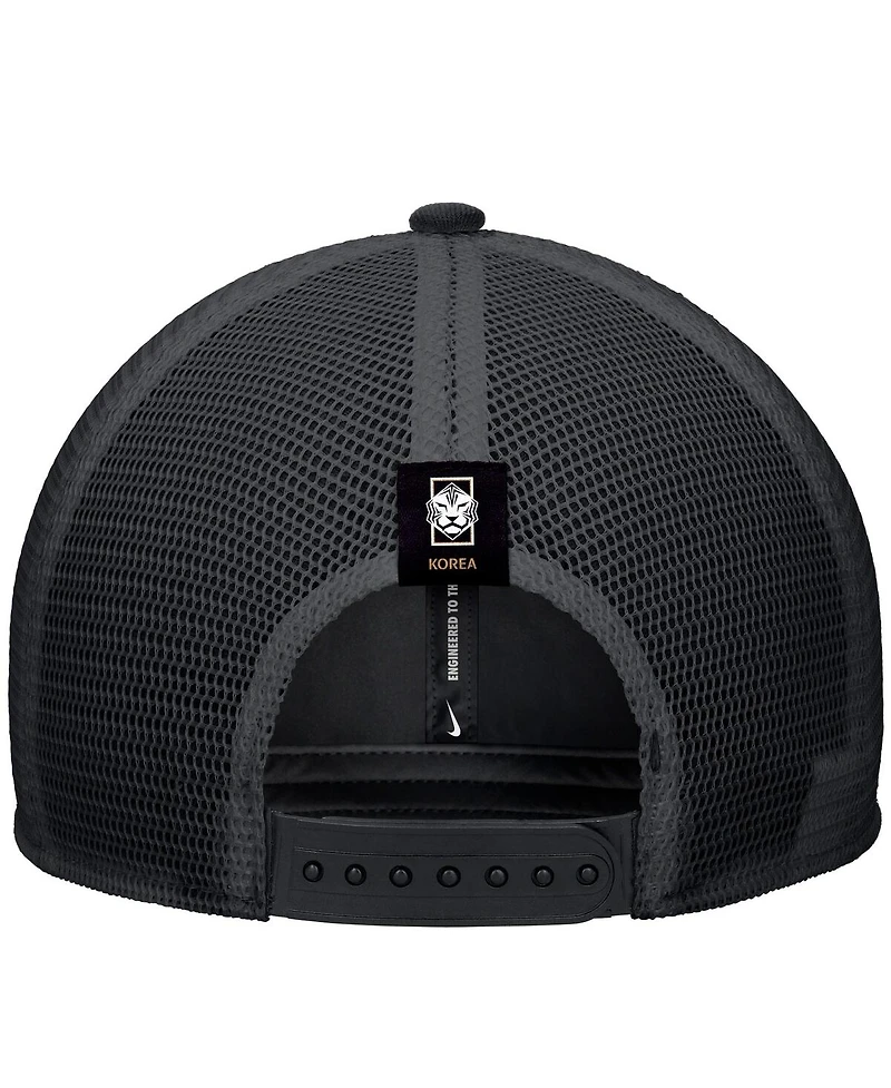 Nike Men's Black South Korea National Team Rise Rope Trucker A-Frame Adjustable Hat
