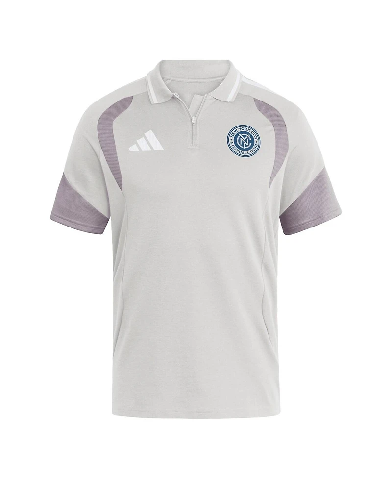 Adidas Men's Silver New York City Fc 2026 Tiro Competition Polo Shirt