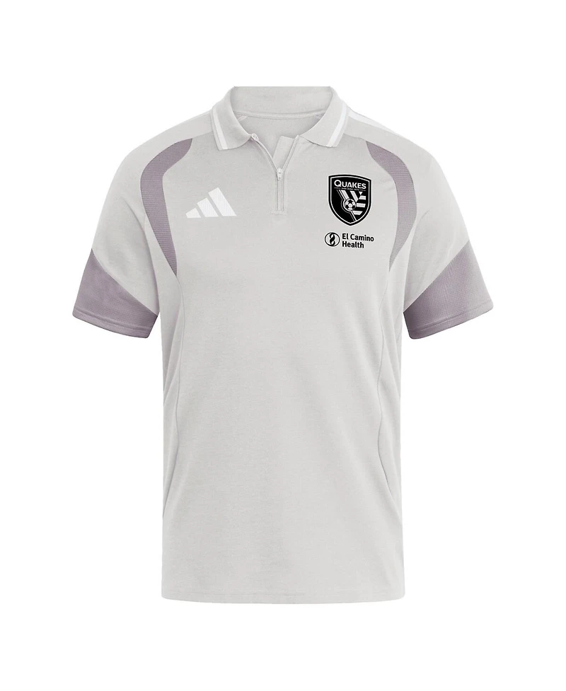 Adidas Men's Silver San Jose Earthquakes 2026 Tiro Competition Polo Shirt