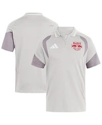Adidas Men's Silver New York Red Bulls 2026 Tiro Competition Polo Shirt