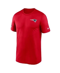 Nike Men's Red New England Patriots Sideline Legend Small Logo Dri-fit T-Shirt
