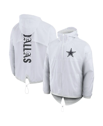 Fanatics Men's White Dallas Cowboys Type Play Down Full-Zip Jacket