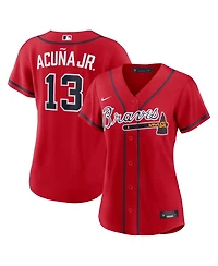 Nike Women's Ronald Acuna Jr. Red Atlanta Braves Alternate Replica Jersey