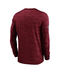 Nike Men's Red Atlanta Falcons Sideline Offensive Transition Velocity Dri-fit Long Sleeve T-Shirt