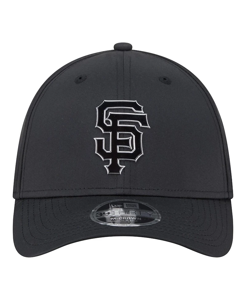 New Era Men's Black San Francisco Giants Metallic 39THIRTY M-Crown Flex Hat