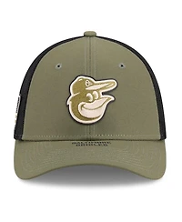 New Era Men's Olive Baltimore Orioles 2026 Armed Forces Day 39THIRTY M-Crown Flex Hat