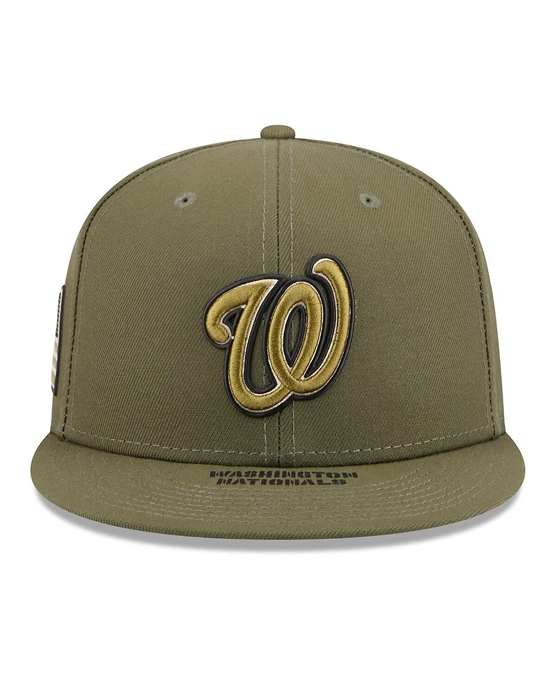 New Era Men's Olive Washington Nationals 2026 Armed Forces Day 59FIFTY Fitted Hat
