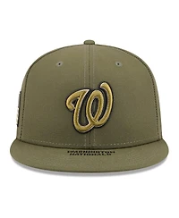New Era Men's Olive Washington Nationals 2026 Armed Forces Day 59FIFTY Fitted Hat