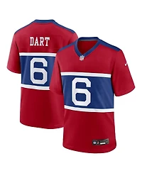 Nike Men's Jaxson Dart Red New York Giants Alternate Century Game Jersey