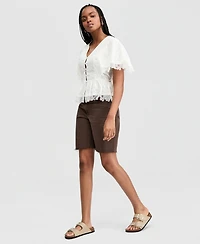 And Now This Women's Raw-Hem Denim Shorts, Macy's Exclusive
