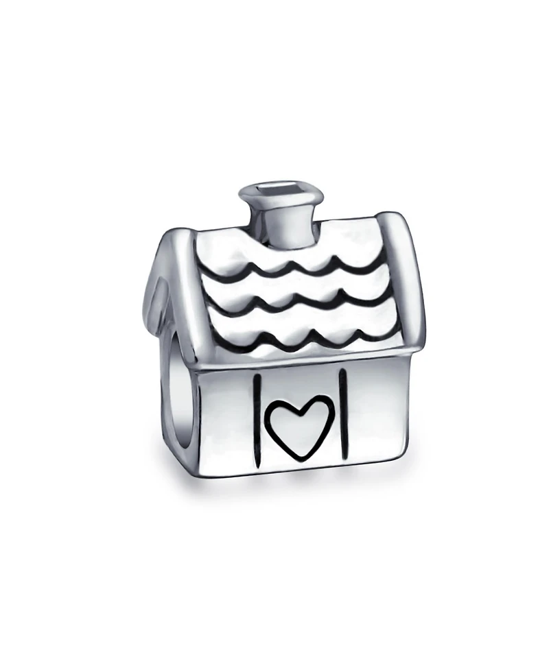 Bling Jewelry Home Sweet House Charm Bead Oxidized .925 Sterling Silver Fits European Bracelet
