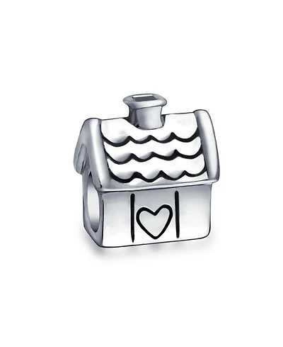 Bling Jewelry Home Sweet House Charm Bead Oxidized .925 Sterling Silver Fits European Bracelet