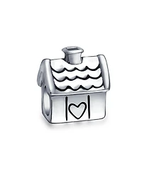 Bling Jewelry Home Sweet House Charm Bead Oxidized .925 Sterling Silver Fits European Bracelet