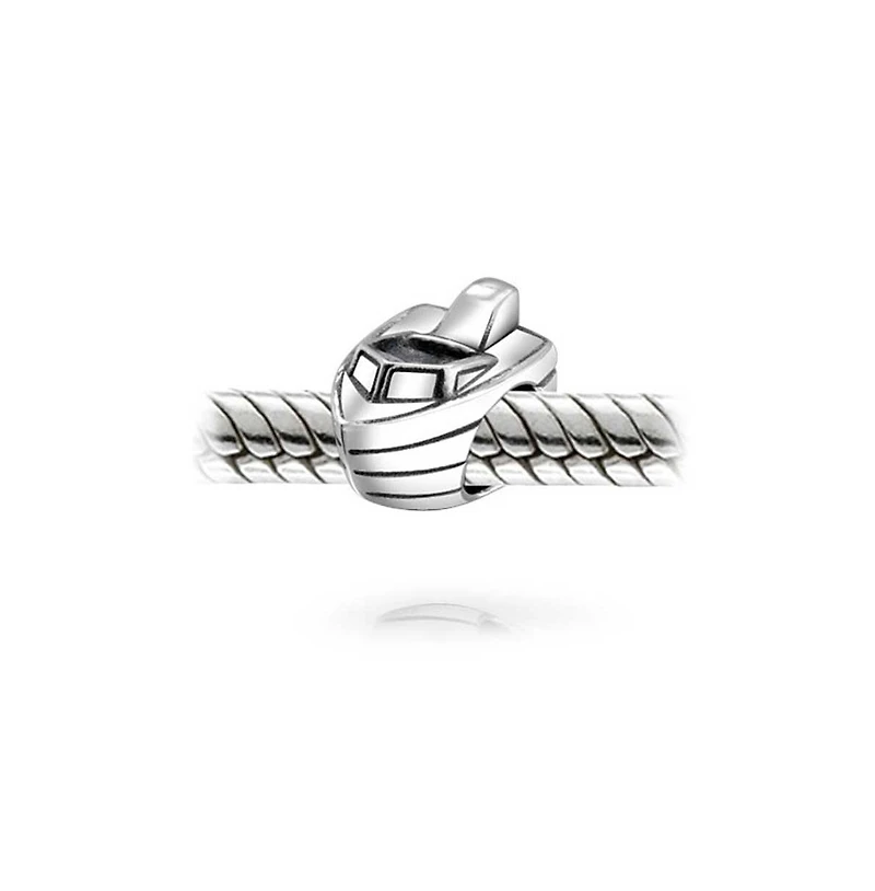 Bling Jewelry Nautical Speed Boat Charm Bead .925 Sterling Silver Fits European Bracelet