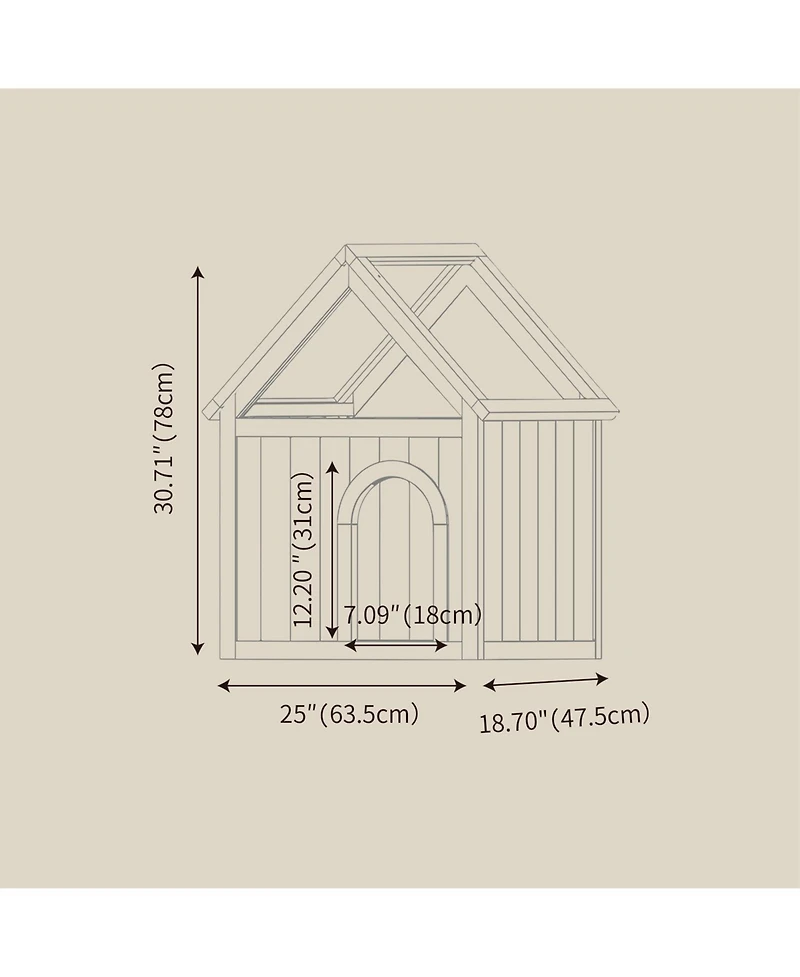 Aostirmotor Dog House with Floral Carvings Fsc Cedar Indoor Shelter