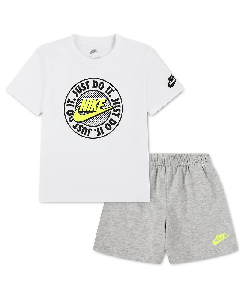 Nike Boys' 4-7X T-Shirt and French Terry Shorts, 2-Piece Set