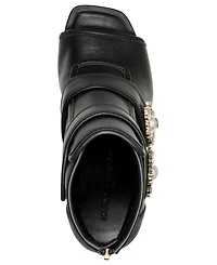 Karl Lagerfeld Paris Women's Dimitra Peep Toe Booties