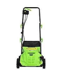 IronMax 12Amp Corded Scarifier 13" Electric Lawn Dethatcher with 40L/11-Gal Collection Bag
