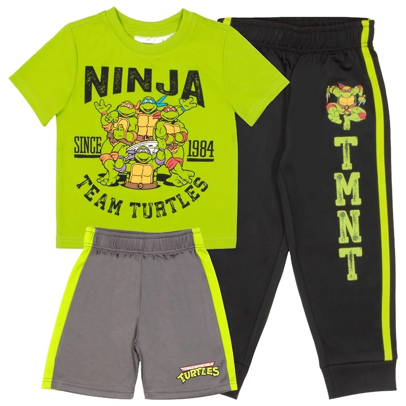 Teenage Mutant Ninja Turtles Toddler Boys 3 Piece T-Shirt, Shorts and Jogger Pants Set
